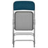 Chivari Navy Blue Metal Folding Chair with Blue Fabric Cushion CFMFNBGR1-CX-T