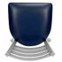 Chivari Ladder Back Restaurant Chair with Silver Frame and Navy Blue Vinyl Seat CLMSVNB-ZF-KT