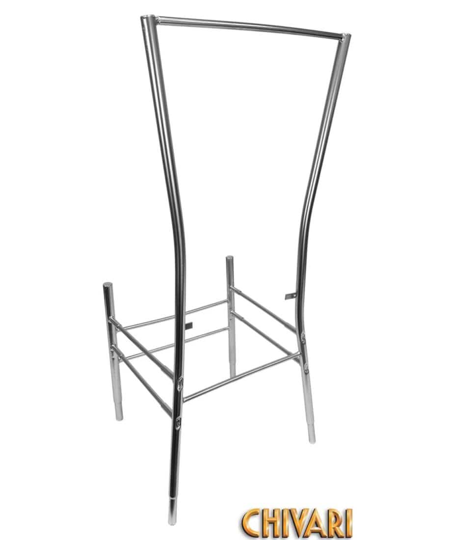 Chivari Metallic Silver Onyx Resin Steel Skeleton™ Chiavari Chair CCRMG-STEEL-AX-T