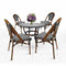Toulouse Black and White French Bistro Set Includes 40" Table and 4 Chairs FBK-BLA-BLA4-AX