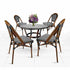 Toulouse Black and White French Bistro Set Includes 40" Table and 4 Chairs FBK-BLA-BLA4-AX
