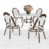 Toulouse White French Bistro Set Includes 40" Table and 4 Chairs FBK-WWD-WD4-AX