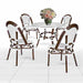 Toulouse White French Bistro Set Includes 40" Table and 4 Chairs FBK-WWD-WD4-AX