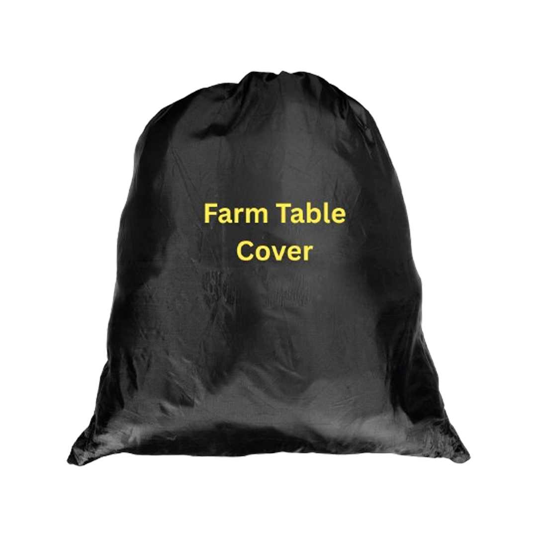 Chivari Black 72" x 40" (6 Foot) Rectangle Farm Table Protective Cover with Water Proof Bag P-CVR-FRM-7240-AX-T