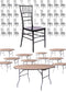 Chivari 100 Person Luxury Event Package:  Includes 100 Black Resin Steel Core Chiavari Chairs Plus 10 Round 72" Heavy Duty Banquet Folding Tables Plus a Banquet Table Cart PACK100CCRBSTEEL1072RD-T