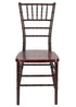 Chiavari The Luxury Combo - 100 Mahogany WoodGrain™ Resin Steel Skeleton™ Chiavari Chairs, 10 x 72" Round Plywood Tables, 1 Extra Large Table Cart PACK100CCRMBSTEEL1072RD-T