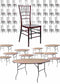 Chivari 100 Person Luxury Event Package:  Includes 100 Mahogany Resin Steel Skeleton™ Chiavari Chairs Plus 10 Round 72" Heavy Duty Banquet Folding Tables Plus a Banquet Table Cart PACK100CCRMSTEEL1072RD-T