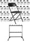 Chivari 120 Black Poly Folding Chairs + Hanging Cart Combo PACK120CFPB-CX-T-CART101-AX-T