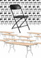 Chivari 100 Black Poly Folding Chairs + Ten 8' (96" x 30") Rectangular Plywood Banquet Tables PACK100CFPB-CX-T-TPLYRT9630M