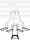 Chivari 100 Folding Chair Super Deal:  100 Resin Folding Chairs with 4 Dollies and 4 Straps PACK100CFRW4CART4STRAP-CXAX-T