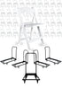 Chivari 100 Folding Chair Super Deal:  100 Resin Folding Chairs with 4 Dollies and 4 Straps PACK100CFRW4CART4STRAP-CXAX-T