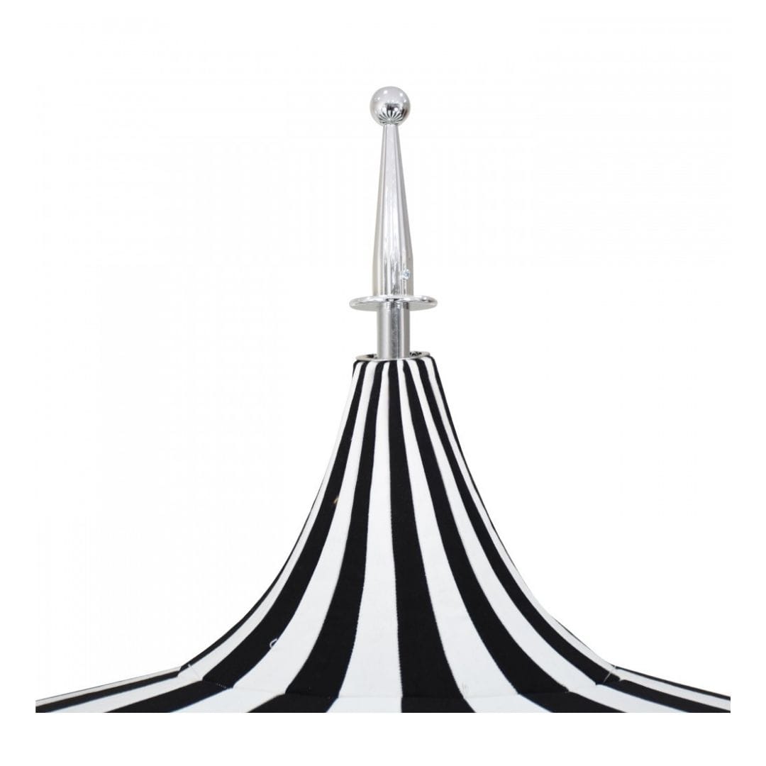 California Umbrellas Macaw 8.5' Classic Pagoda Series Sunbrella Fabric Patio Umbrella with White Aluminum Pole and Push Lift CAL-SMPT852174CLAS-5429