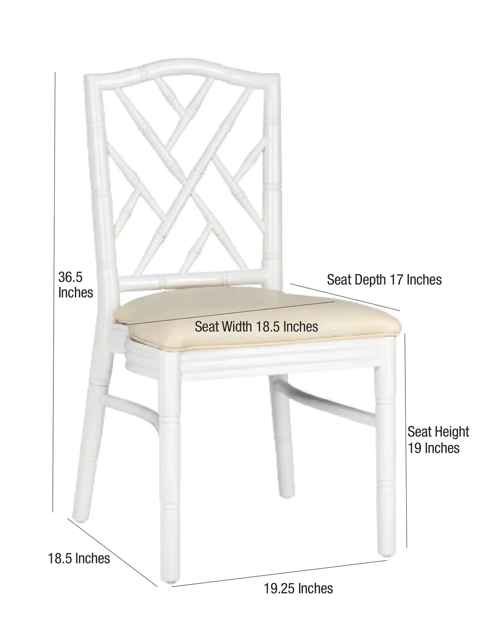 White Ritz ToughWood™ Chair with Ivory Vinyl Seat