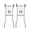 Chivari Grey Replacement Legs for 72" x 18" & 96" x 18" Seminar Rectangle Plywood Table 1 Set with 2 Legs PARTS-TPLY-RT7218-LEG-AX