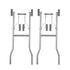 Chivari Grey Replacement Legs for 72" x 18" & 96" x 18" Seminar Rectangle Plywood Table 1 Set with 2 Legs PARTS-TPLY-RT7218-LEG-AX