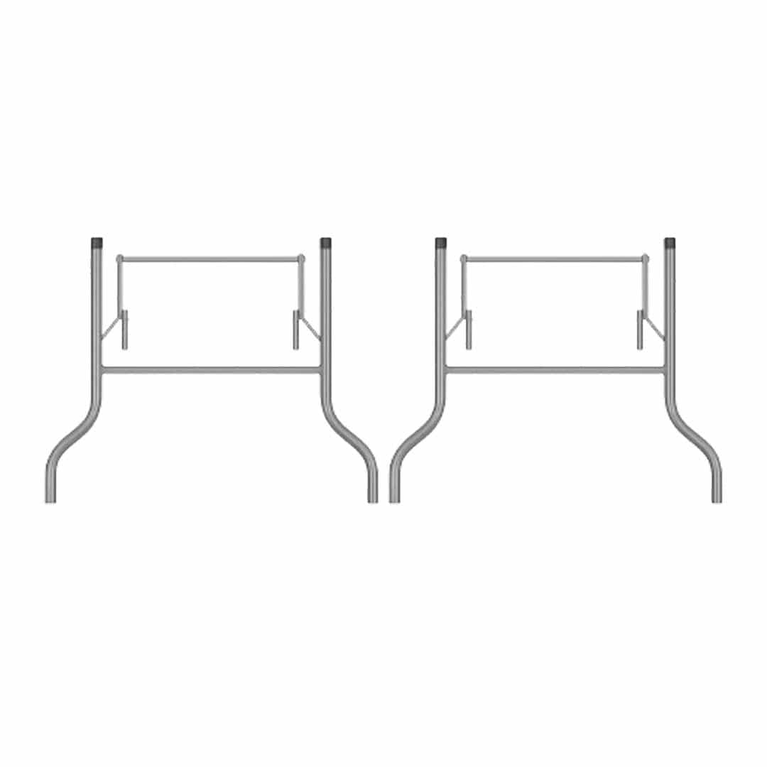Chivari Grey Replacement Legs for 96" x 36" Banquet Rectangle Plywood Table 1 Set with 2 Legs PARTS-TPLY-RT9636-LEG-AX