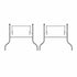 Chivari Grey Replacement Legs for 96" x 36" Banquet Rectangle Plywood Table 1 Set with 2 Legs PARTS-TPLY-RT9636-LEG-AX
