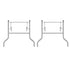 Chivari Grey Replacement Legs for 96" x 40" Banquet Rectangle Plywood Table 1 Set with 2 Legs PARTS-TPLY-RT9640-LEG-AX