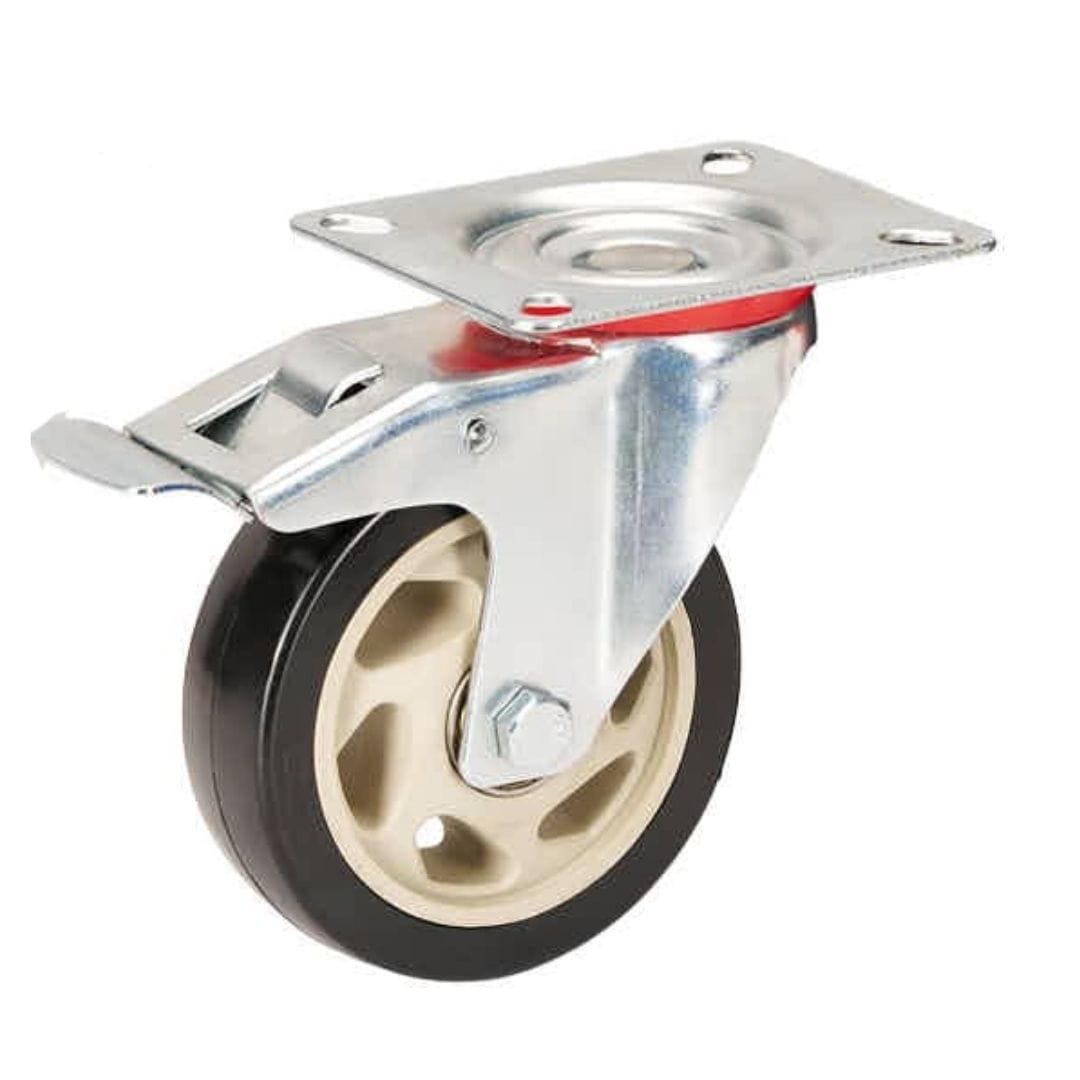 Chivari A Pair of  4" Fixed and Swivel Replacement Wheel Kit for FC Cart (Cart100G) PARTS-WHEEL-FCCART-KT
