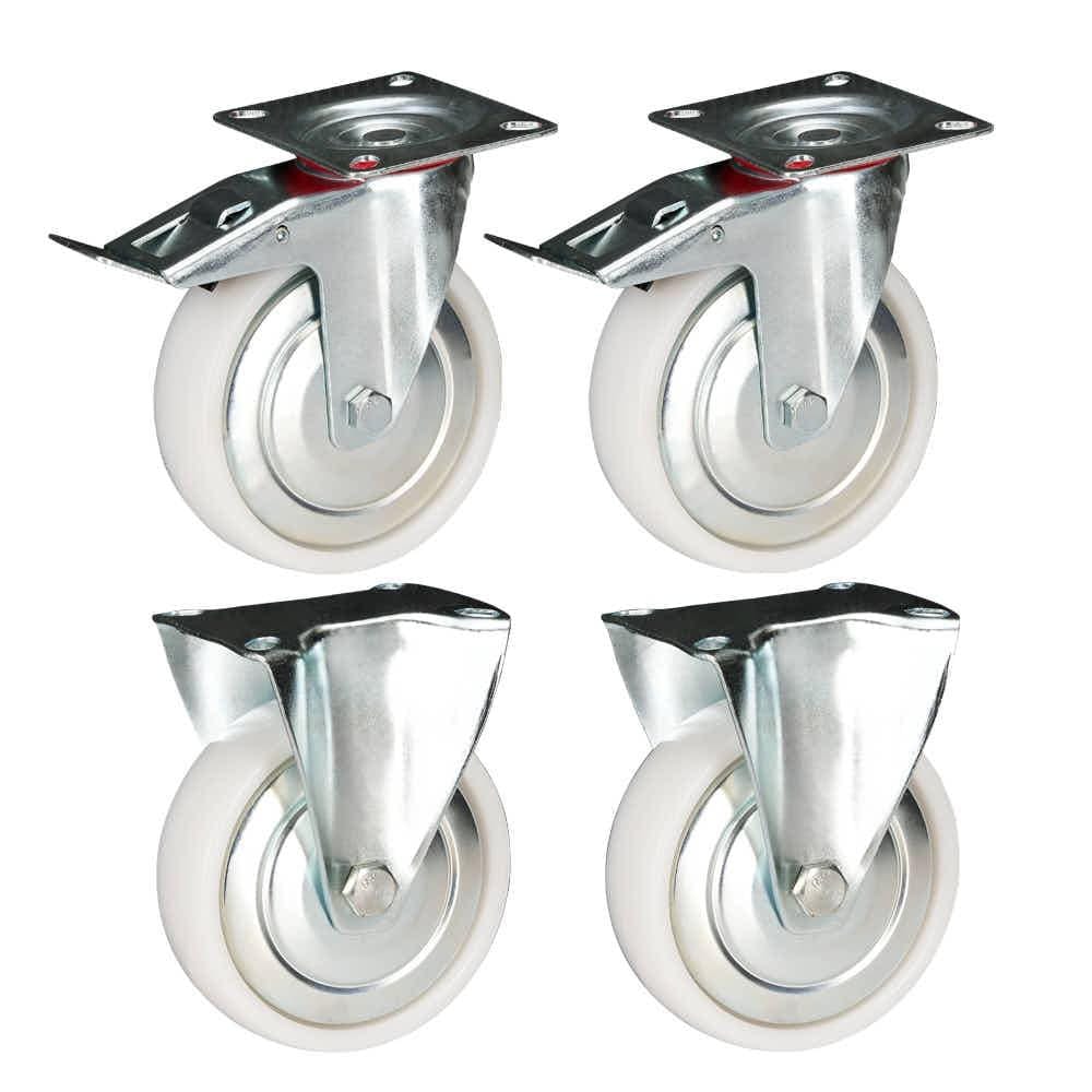 Chivari A Pair of Fixed and Swivel Wheels 5
