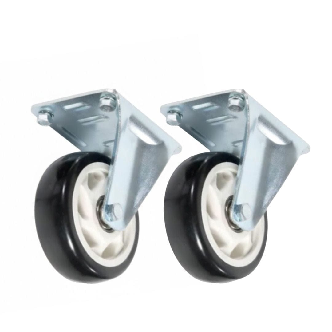 Chivari A Pair of Fixed and Swivel Wheels 4" for Fixed Carts 101/111/112 PARTS-WHEEL-FCCART5-KT