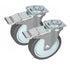Chivari A Pair of Fixed and Swivel Wheels 4" for Fixed Carts 101/111/112 PARTS-WHEEL-FCCART5-KT