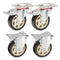 Chivari A Pair of Fixed and Swivel Wheels 4" for Fixed Carts 101 / 111 / 112 PARTS-WHEEL-FCCART5-KT