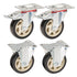 Chivari A Pair of Fixed and Swivel Wheels 4" for Fixed Carts 101 / 111 / 112 PARTS-WHEEL-FCCART5-KT