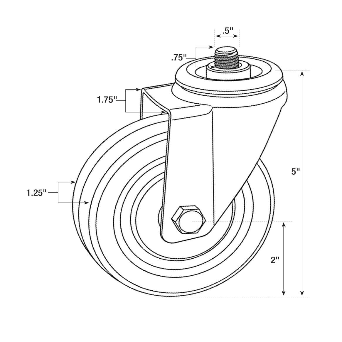 Chivari Fixed Wheel for Hanging Cart 4