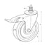 Chivari A Pair of Fixed and Swivel Wheels 4" for Hanging Carts 101 / 101TBL / 111 / 112 PARTS-WHEEL-HCCART4-KT