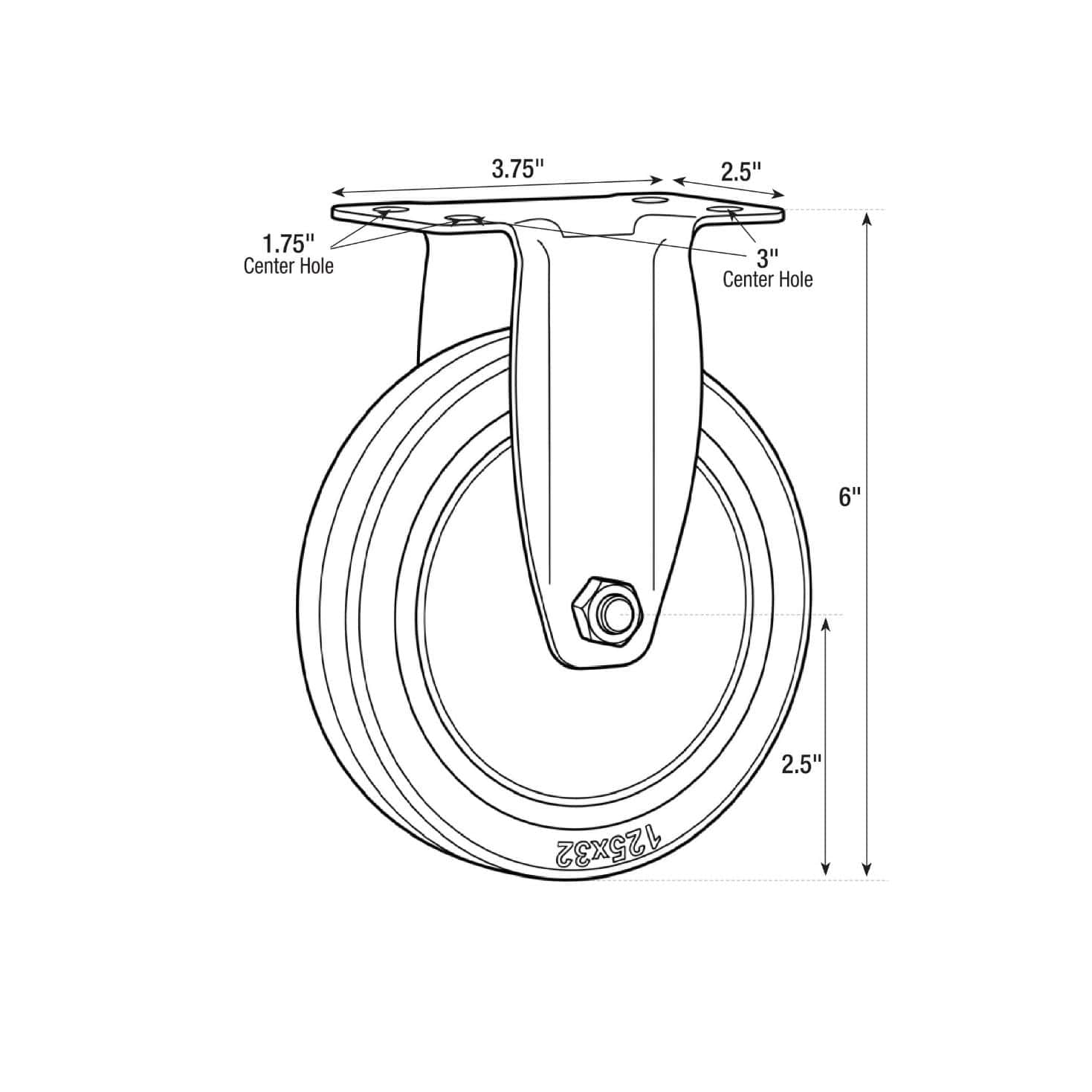 Chivari A Pair of Fixed and Swivel Wheels 5