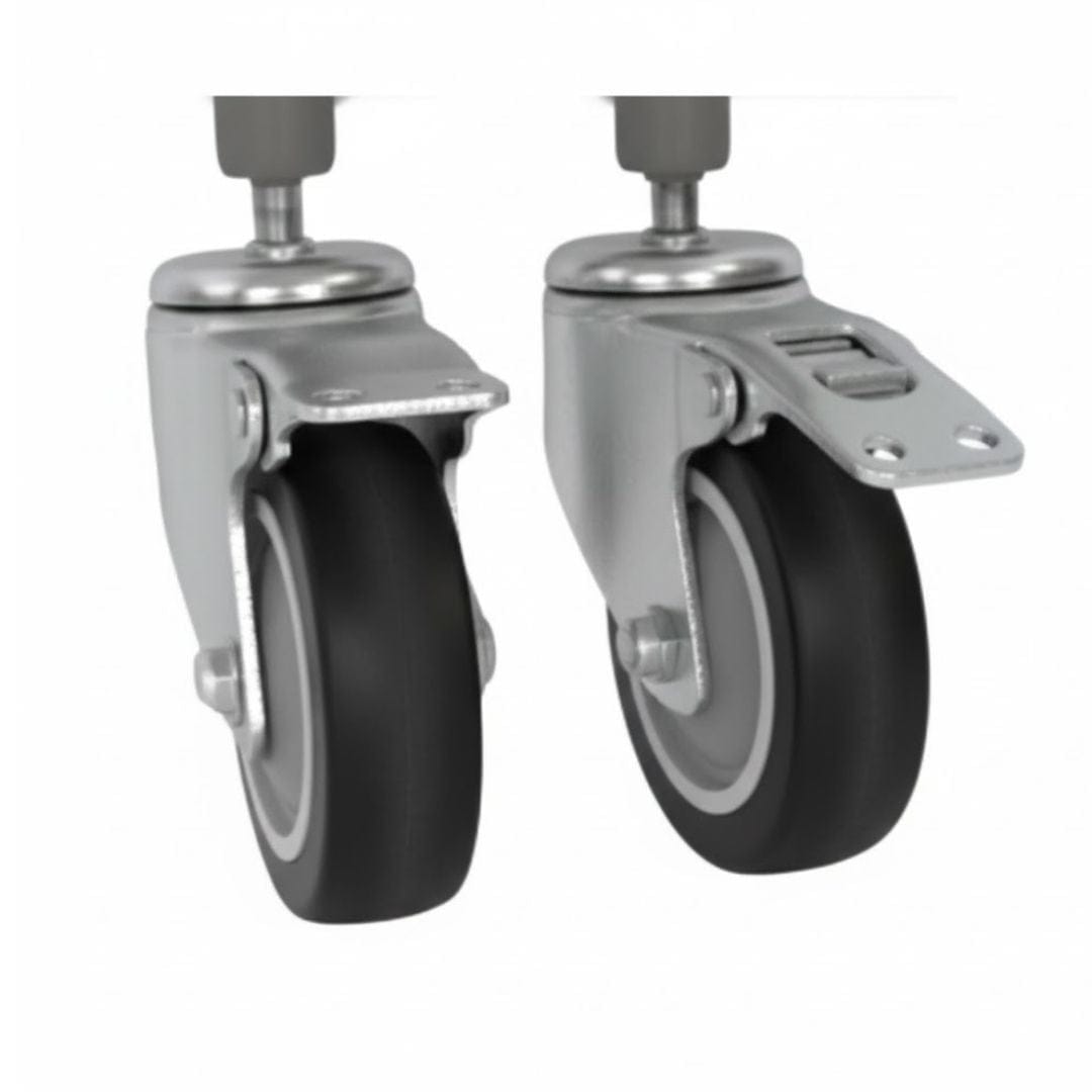 Chivari A Pair of Fixed and Swivel Wheels 5