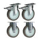 Chivari A Pair of Fixed and Swivel Wheels 5" for Hanging Carts 100HD / 115 PARTS-WHEEL-HCCART5-KT