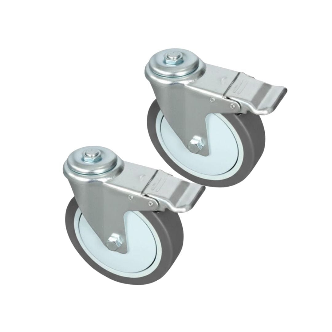 Chivari A Pair of Fixed and Swivel Wheels 5" for Hanging Carts 100HD/102/105/109/113/115 PARTS-WHEEL-HCCART5-KT