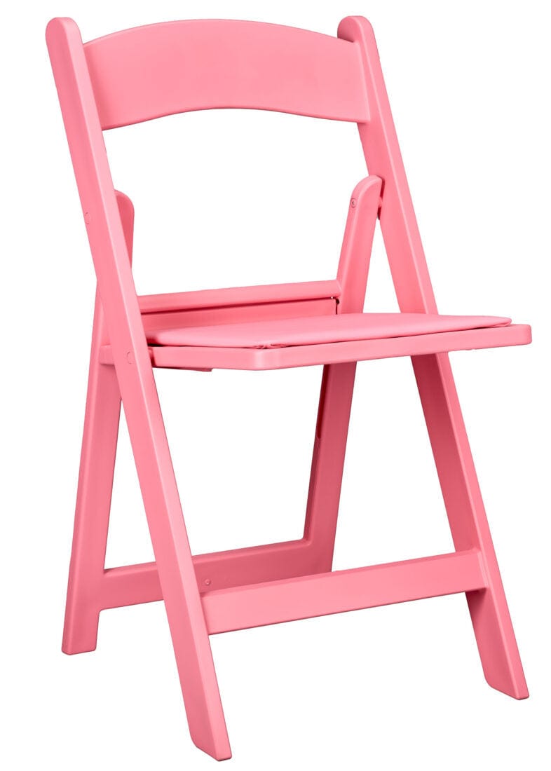 Chivari Pink with Pink Vinyl Cushion Resin Folding Chair CFRP-AX-T