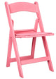 Chivari Pink with Pink Vinyl Cushion Resin Folding Chair CFRP-AX-T