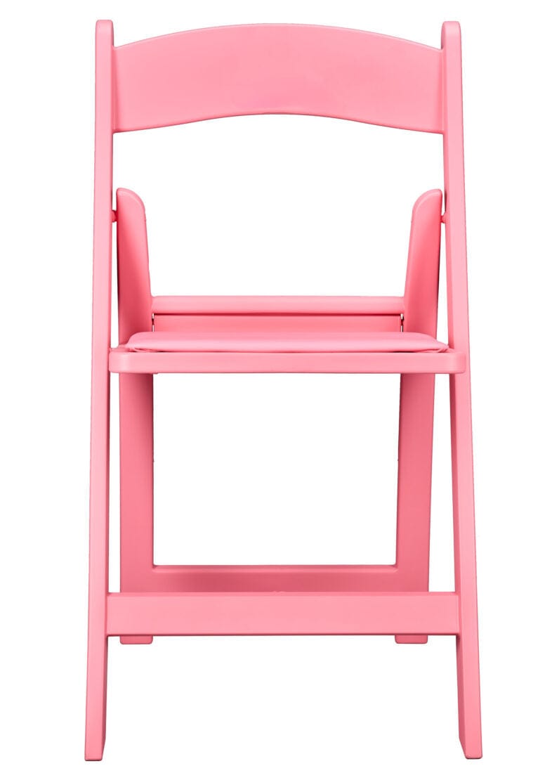 Chivari Pink with Pink Vinyl Cushion Resin Folding Chair CFRP-AX-T