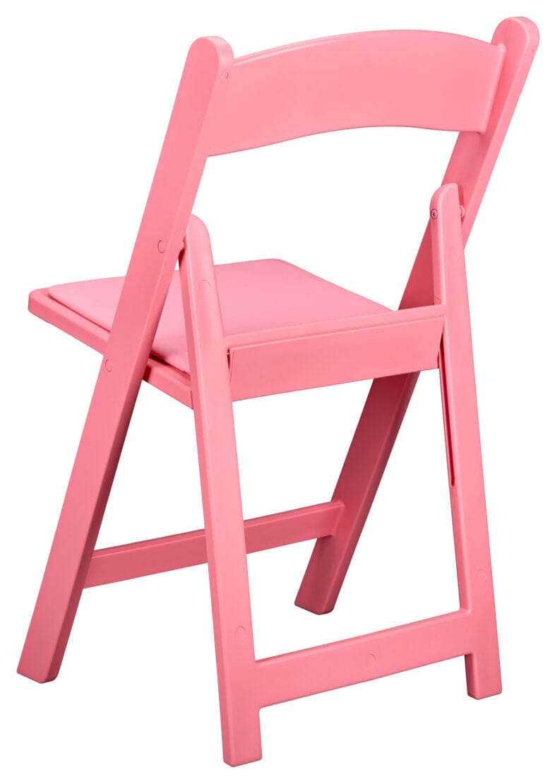 Chivari Pink with Pink Vinyl Cushion Resin Folding Chair CFRP-AX-T
