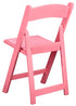 Chivari Pink with Pink Vinyl Cushion Resin Folding Chair CFRP-AX-T