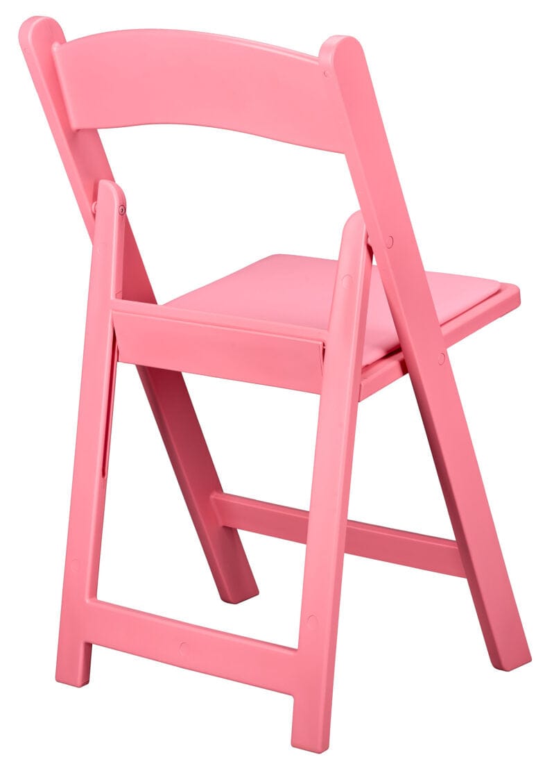 Chivari Pink with Pink Vinyl Cushion Resin Folding Chair CFRP-AX-T