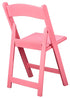 Chivari Pink with Pink Vinyl Cushion Resin Folding Chair CFRP-AX-T