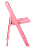 Chivari Pink with Pink Vinyl Cushion Resin Folding Chair CFRP-AX-T