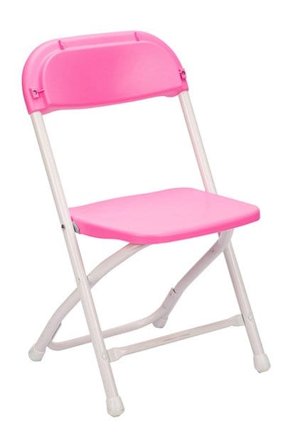 Chivari Kids Pink Folding Chair (Steel-Poly Chair) CFPP-KID-AX-T