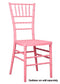 Chivari Pink ColorCore™ Resin Steel Skeleton™ Chiavari Chair CCRP-STEEL-AX-T