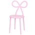 Chivari Pink Resin Bow Chair with Round Seat CBORP-ZG