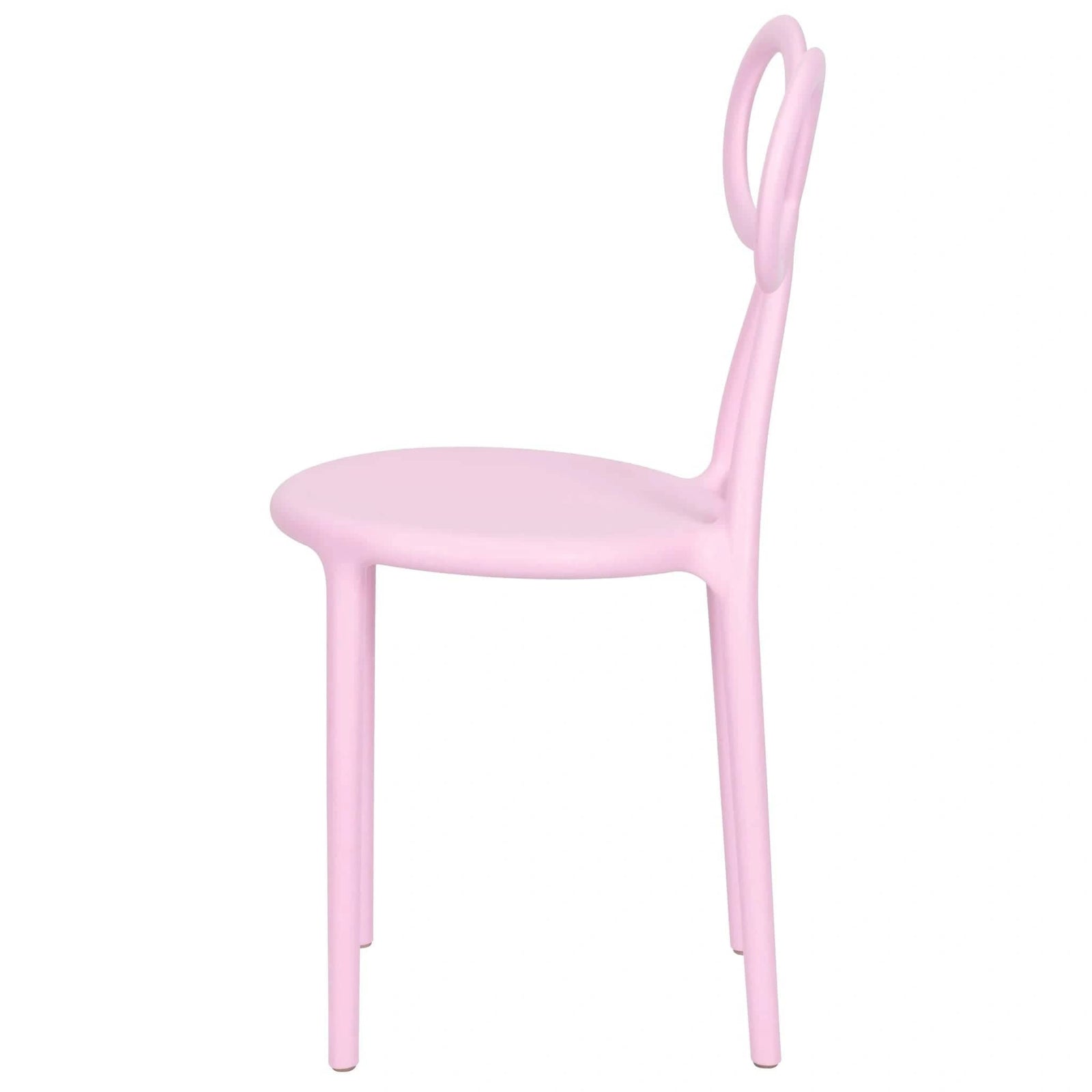 Chivari Pink Resin Bow Chair with Round Seat CBORP-ZG