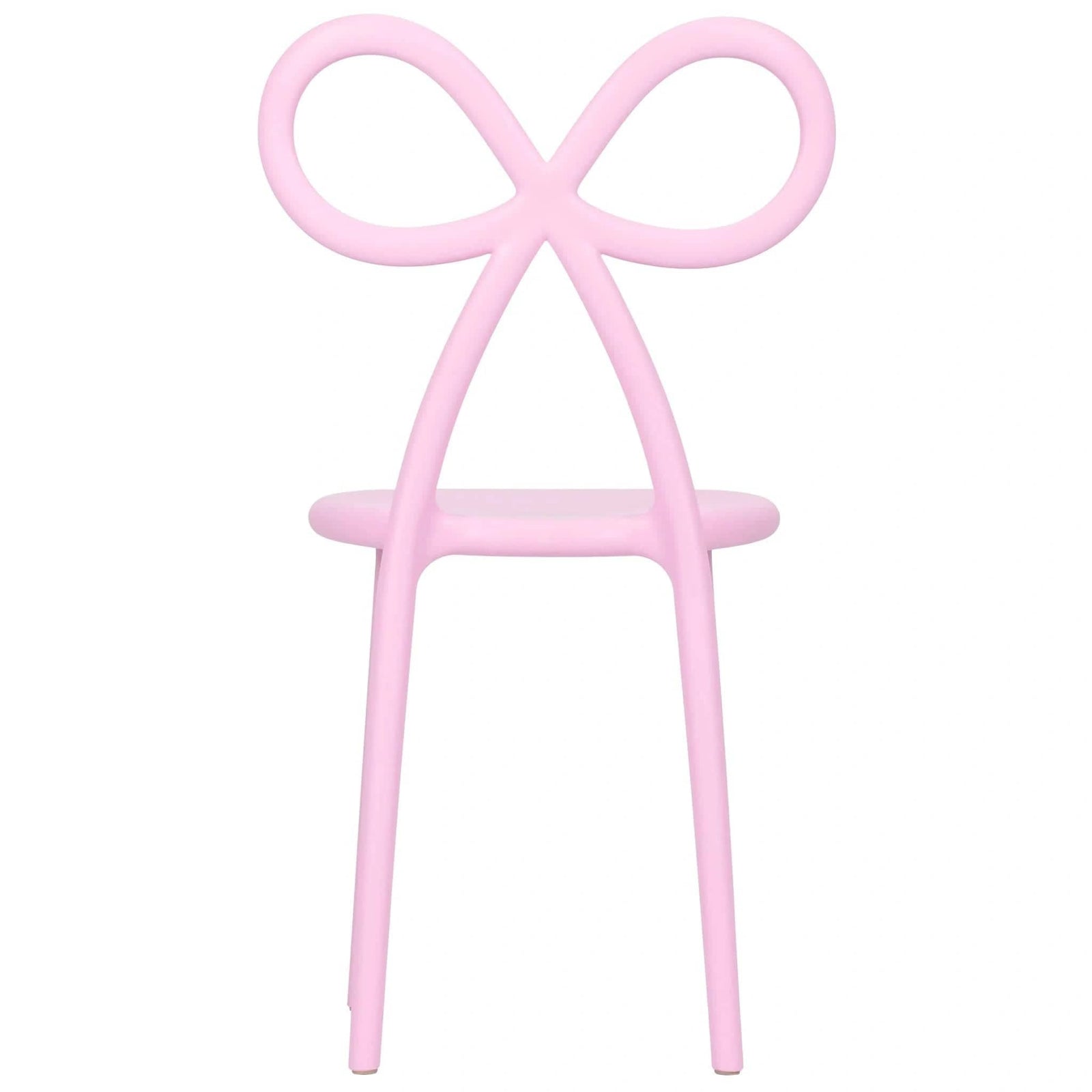 Chivari Pink Resin Bow Chair with Round Seat CBORP-ZG