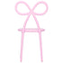 Chivari Pink Resin Bow Chair with Round Seat CBORP-ZG