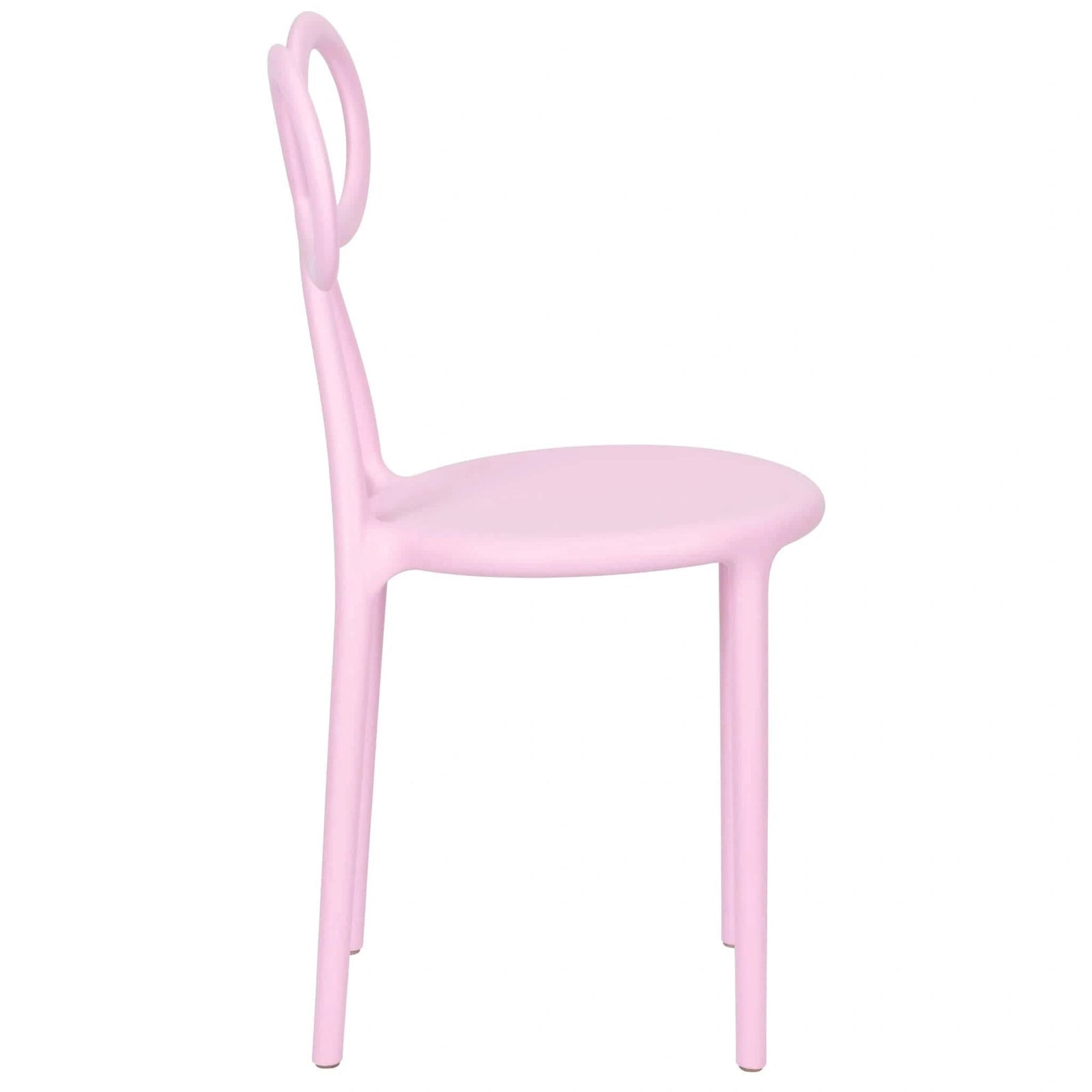 Chivari Pink Resin Bow Chair with Round Seat CBORP-ZG