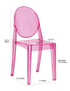 Chivari Fuchsia Resin Kids Victoria Ghost Chair CGVRF-KID-ZG-T